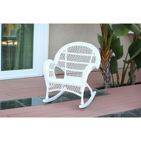 Propation W00209-R-4 White Wicker Rocker Chair PR1363944
